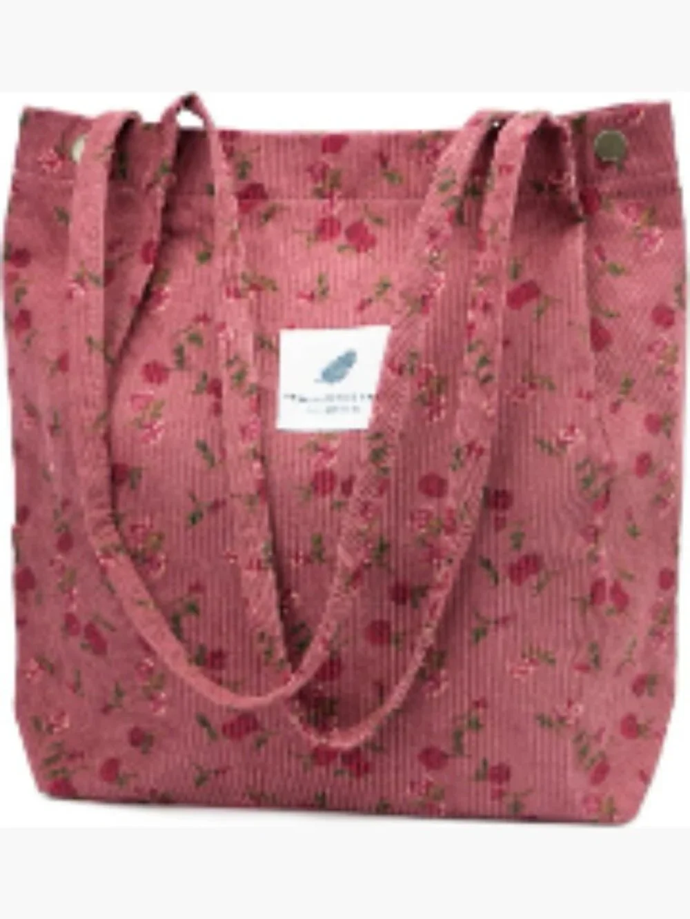Corduroy Tote Bag Canvas Shoulder Handbags for Women Travel Shopping